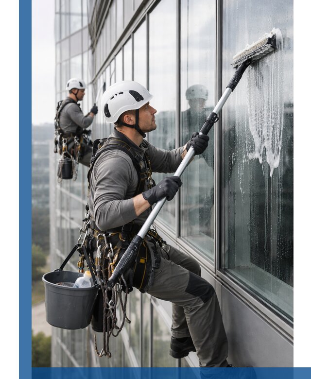 Высотная мойка сплошного остекления с выездом в Арсеньеве