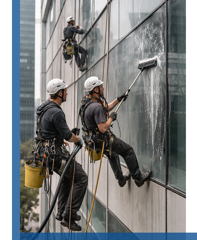 Профессиональная высотная мойка фасадов зданий в Арсеньеве