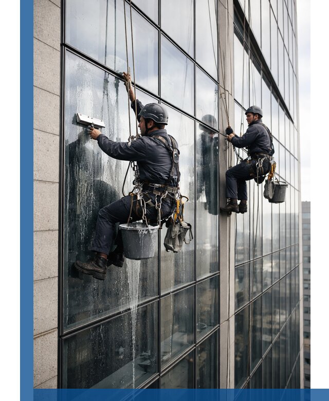 Профессиональная мойка стеклянных фасадов зданий в Арсеньеве