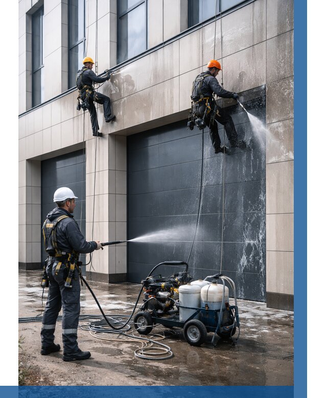 Послестроительная мойка фасада в Арсеньеве от 308 р. | ВЫСОТНИК-Рсн