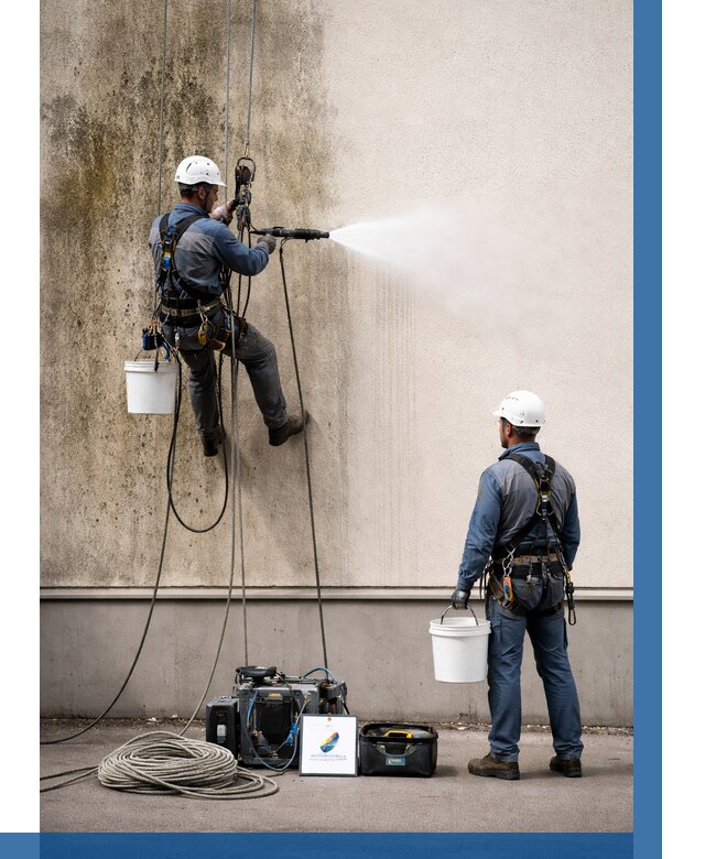 Очистка фасада от плесени в Арсеньеве от 308 р. | ВЫСОТНИК-Рсн