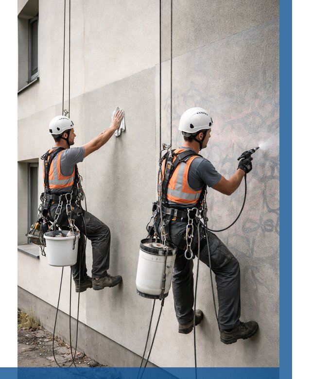 Антиграффити покрытие фасада в Арсеньеве от 617 р. | ВЫСОТНИК-Рсн