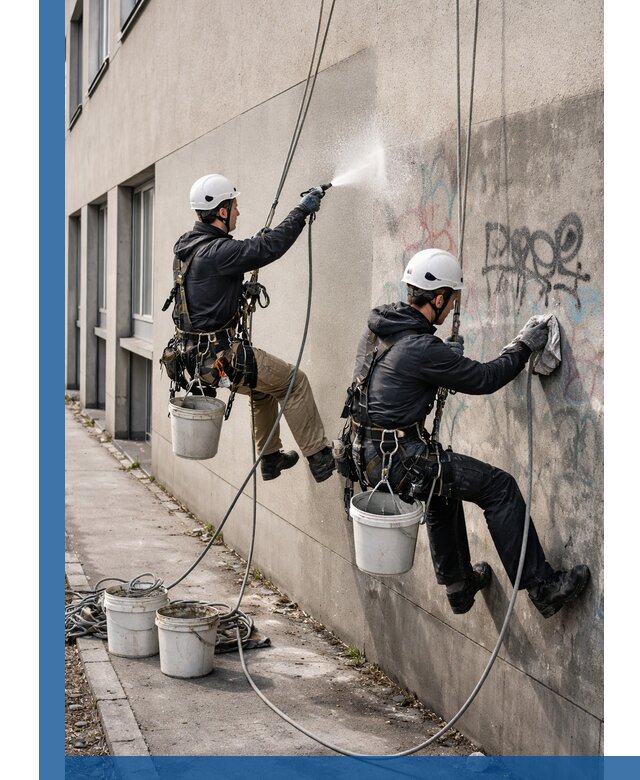 Антиграффити покрытие фасада с защитой от надписей в Арсеньеве