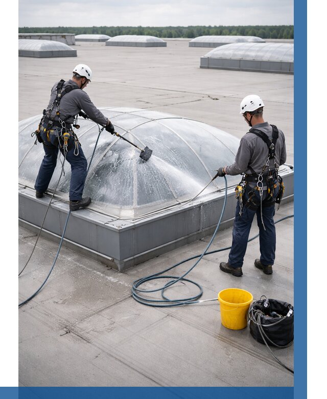 Мойка зенитных фонарей в Арсеньеве, заказать от 4626 р. | ВЫСОТНИК-Рсн