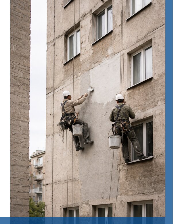 Косметический ремонт фасада в Арсеньеве от 1131 р. | ВЫСОТНИК-Рсн