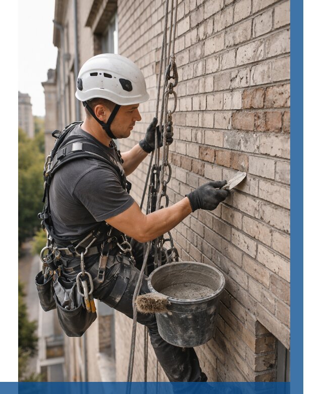 Ремонт кирпичной кладки фасада в Арсеньеве от 1850 р. | ВЫСОТНИК-Рсн