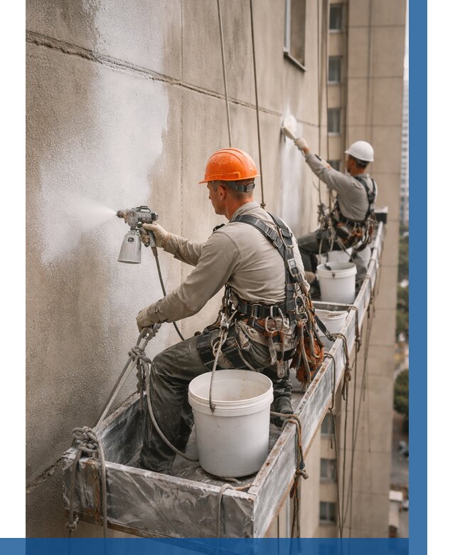 Грунтовка фасада на высоте в Арсеньеве от 123 р. | ВЫСОТНИК-Рсн