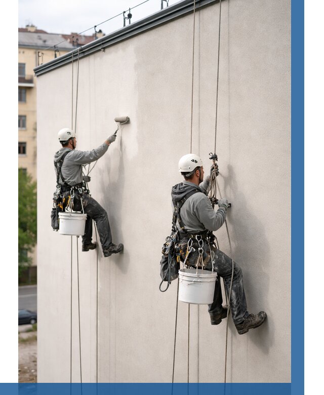 Покраска оштукатуренного фасада в Арсеньеве от 329 р. | ВЫСОТНИК-Рсн