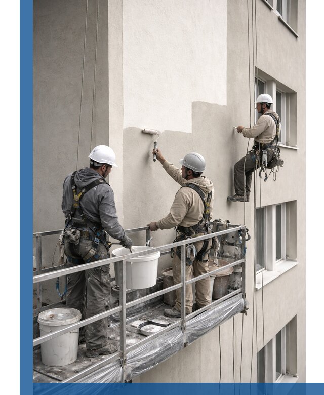 Покраска оштукатуренного фасада в Арсеньеве под ключ с гарантией