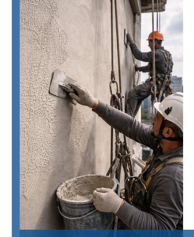 Декоративная штукатурка фасада с утеплением и защитой в Арсеньеве