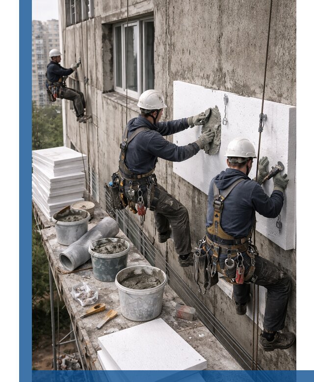 Утепление фасада пенополистиролом в Арсеньеве под ключ