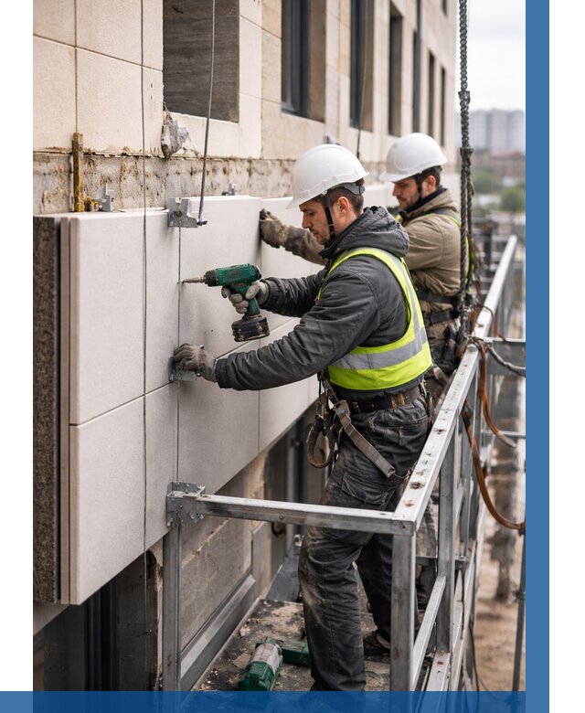 Монтаж фасадных термопанелей в Арсеньеве от 1542 р. | ВЫСОТНИК-Рсн