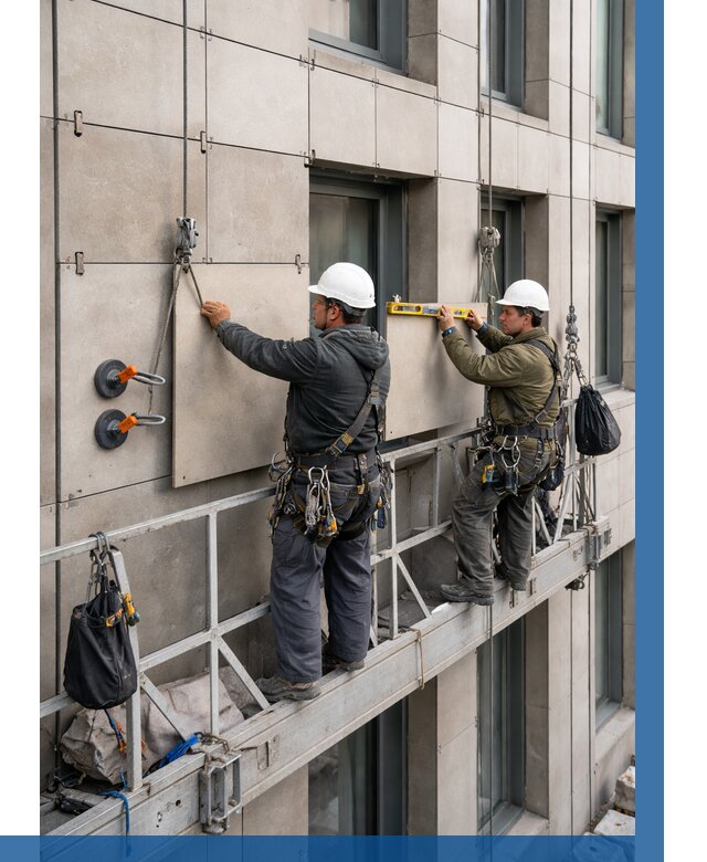 Монтаж керамогранита на фасад в Арсеньеве от 2570 р. | ВЫСОТНИК-Рсн