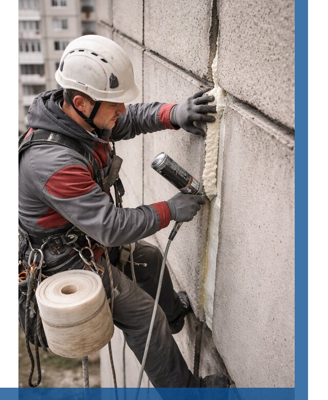 Утепление межпанельных швов в Арсеньеве от 720 р. | ВЫСОТНИК-Рсн