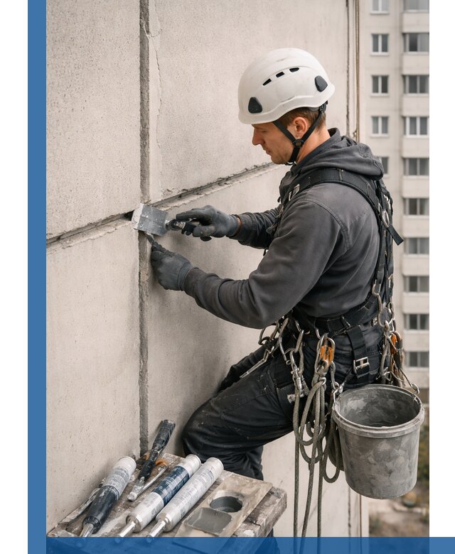Ремонт межпанельных швов в Арсеньеве герметизация и восстановление