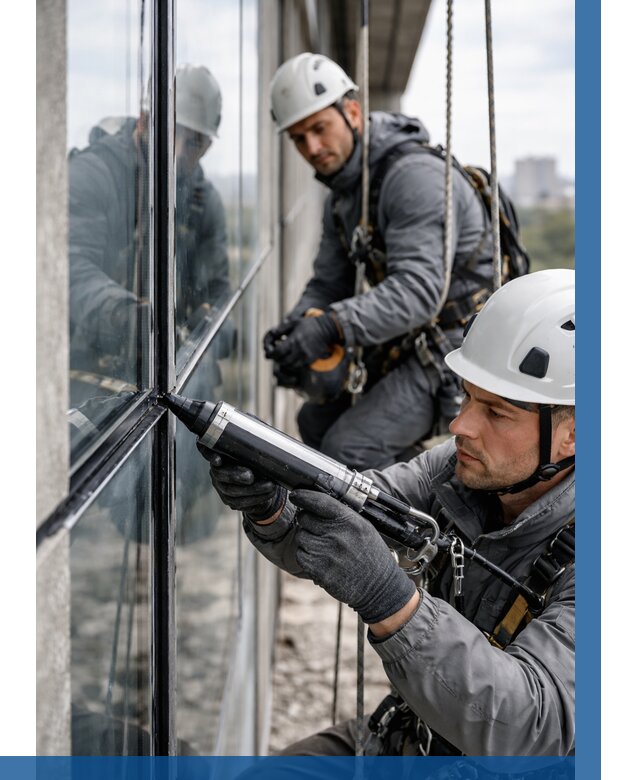 Герметизация витражных швов в Арсеньеве от 668 р. | ВЫСОТНИК-Рсн