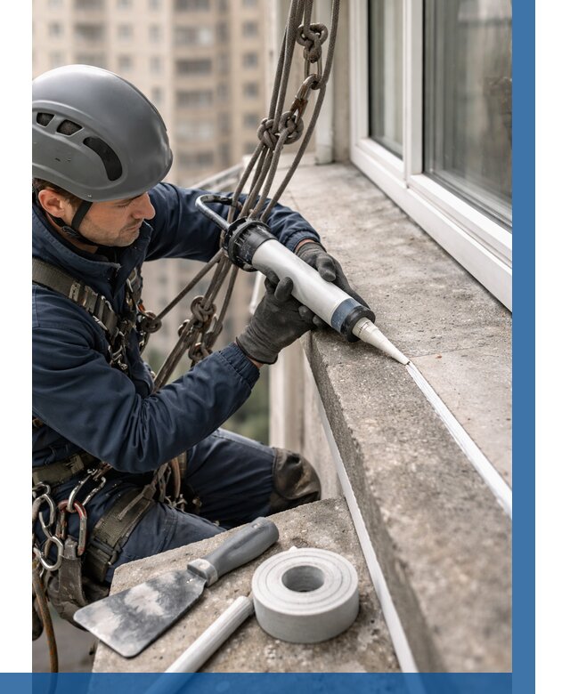 Герметизация балконного козырька в Арсеньеве от 4626 р. | ВЫСОТНИК-Рсн