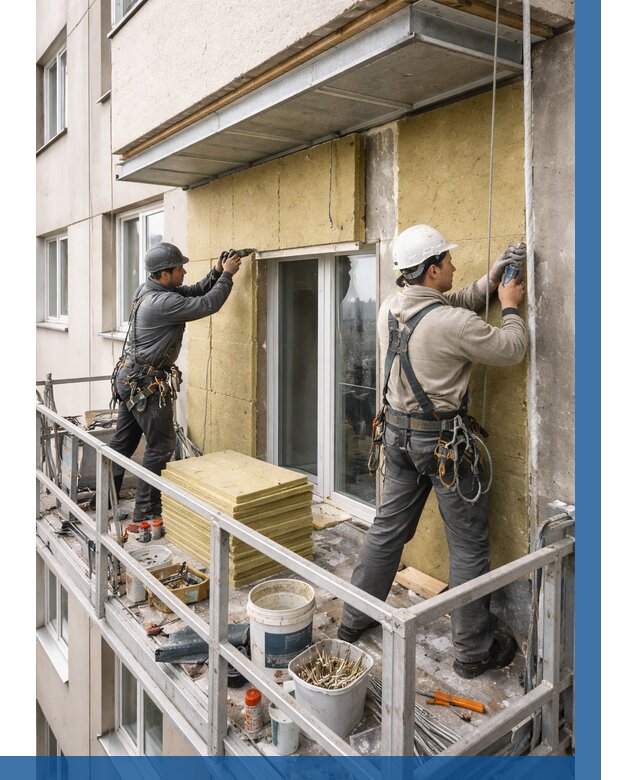 Утепление балкона снаружи в Арсеньеве от 1645 р. под ключ ВЫСОТНИК-Рсн