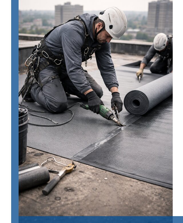 Ремонт мягкой кровли в Арсеньеве с выездом промальпинистов