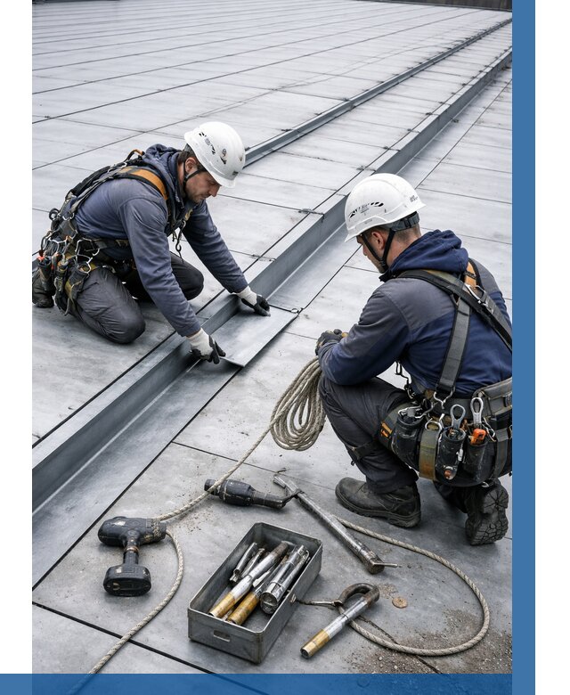 Ремонт фальцевой кровли в Арсеньеве от 720 р. | ВЫСОТНИК-Рсн