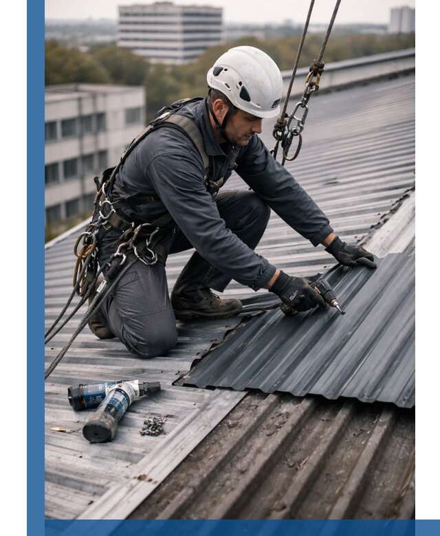 Ремонт профнастила на кровле в Арсеньеве, работы под ключ