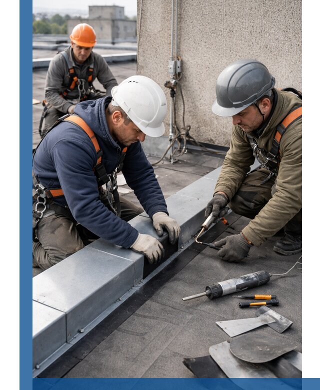 Ремонт кровельных примыканий в Арсеньеве профессионально