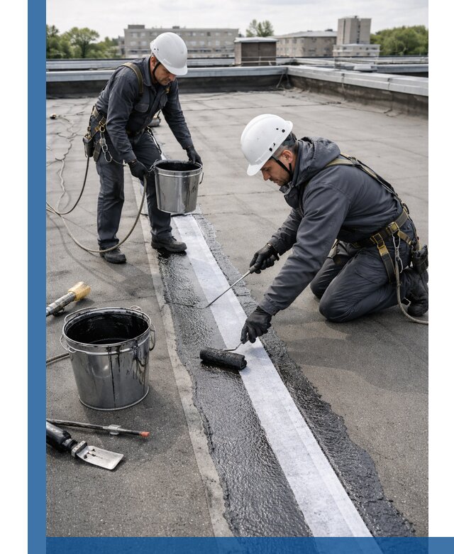 Гидроизоляция кровли мастикой в Арсеньеве надежная защита