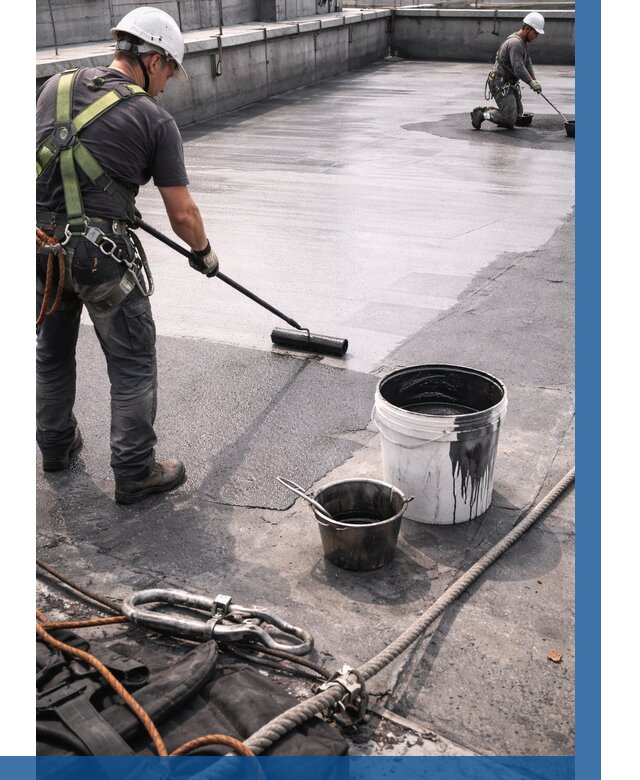 Гидроизоляция кровли жидкой резиной в Арсеньеве от 514 р. | ВЫСОТНИК-Рсн