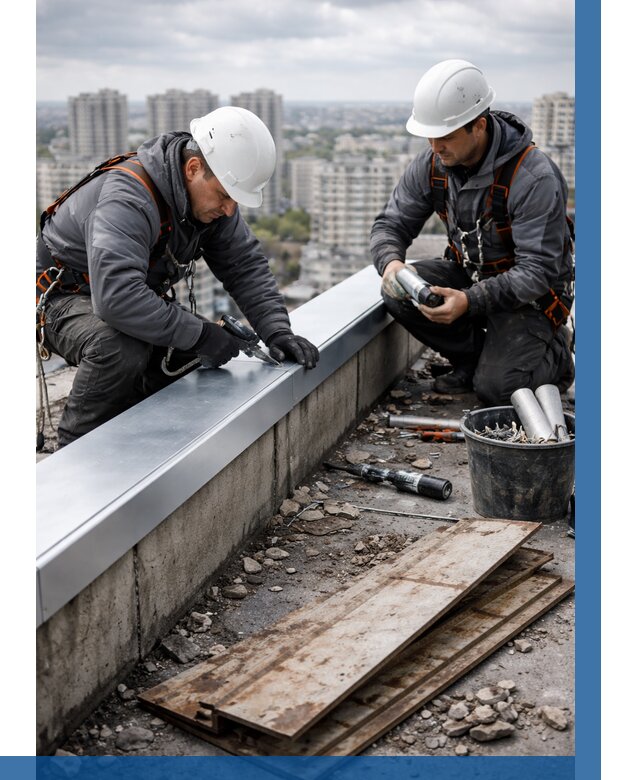 Замена парапетных крышек под ключ в Арсеньеве от 1234 р. | ВЫСОТНИК-Рсн