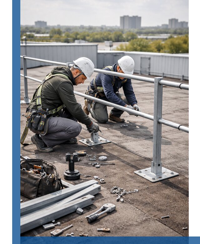 Монтаж кровельного ограждения в Арсеньеве под ключ с гарантией