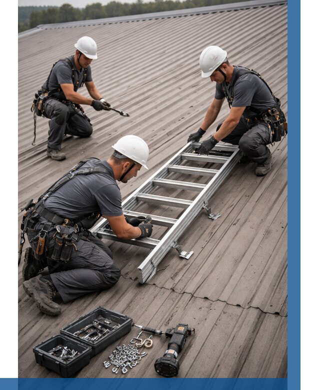 Монтаж кровельной лестницы в Арсеньеве от 4626 р. | ВЫСОТНИК-Рсн