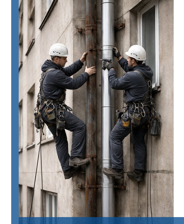 Замена водосточных труб в Арсеньеве: монтаж и демонтаж под ключ