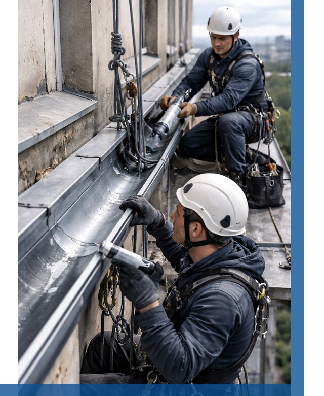 Ремонт водосточных желобов в Арсеньеве от 6682 р. | ВЫСОТНИК-Рсн