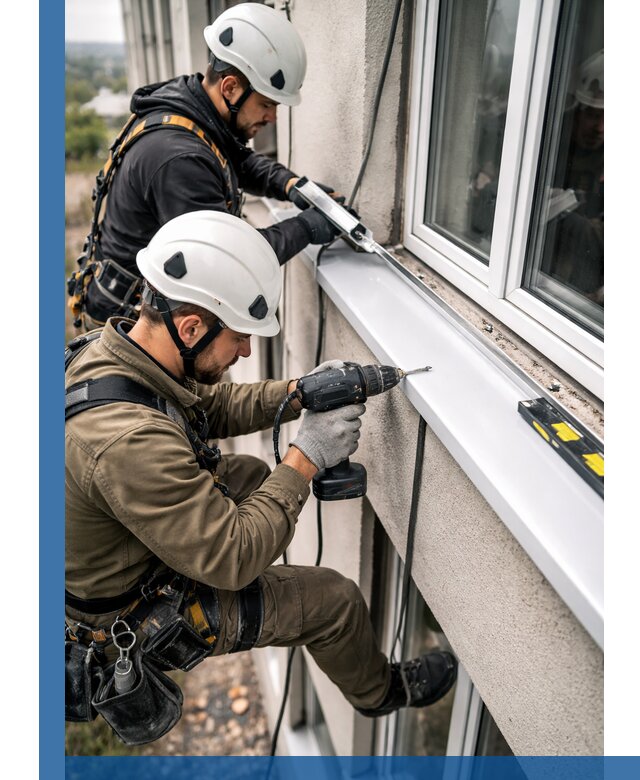 Профессиональный монтаж оконных отливов и отведения воды в Арсеньеве