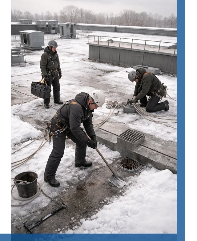 Абонентское обслуживание кровли зимой в Арсеньеве от 8224 р. | ВЫСОТНИК-Рсн