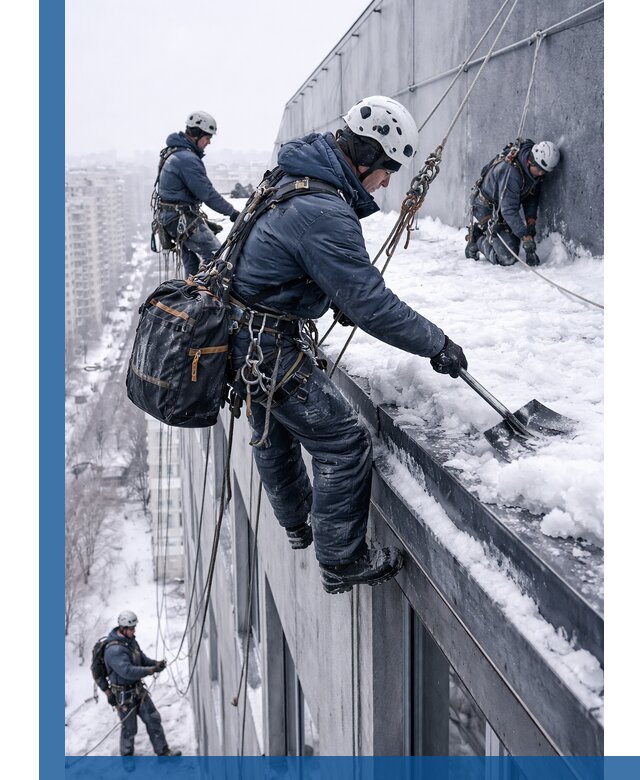 Абонентское обслуживание кровли зимой в Арсеньеве регулярный уход