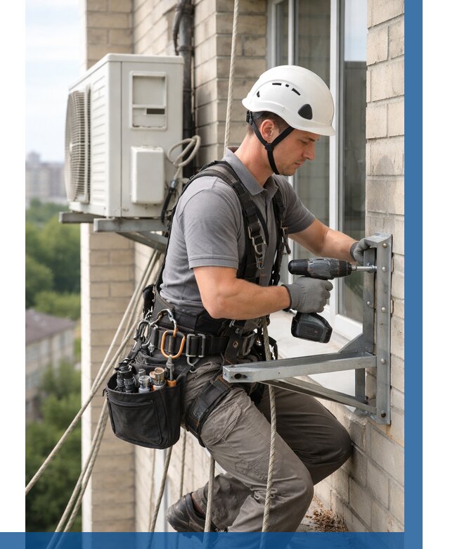 Установка кронштейнов кондиционера в Арсеньеве от 3598 р. | ВЫСОТНИК-Рсн