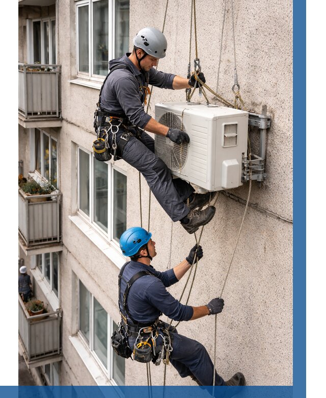 Перенос внешнего блока кондиционера в Арсеньеве от 9252 р.| ВЫСОТНИК-Рсн