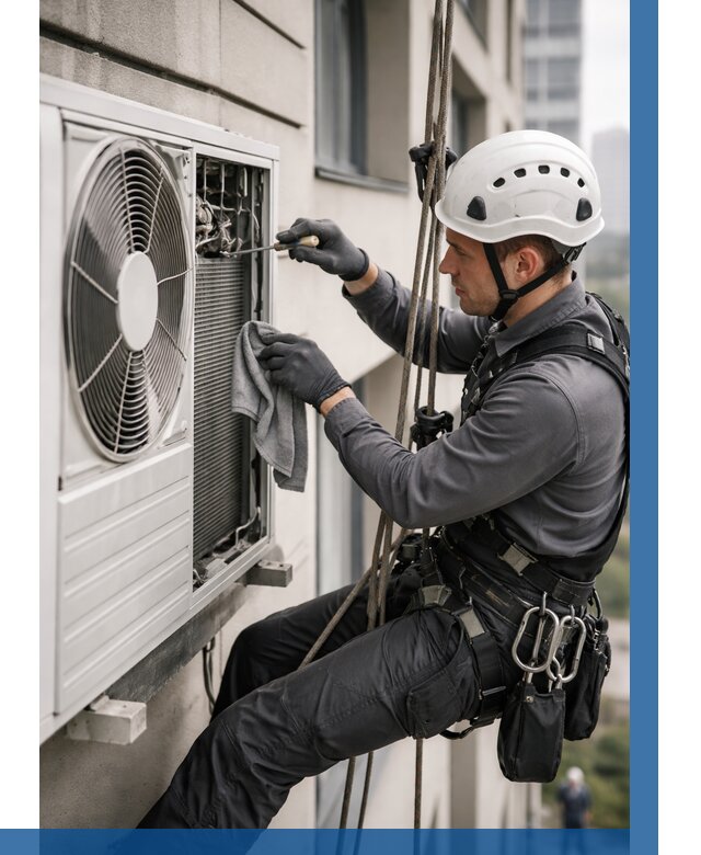 Обслуживание внешнего блока кондиционера в Арсеньеве от 2776 р.ВЫСОТНИК-Рсн