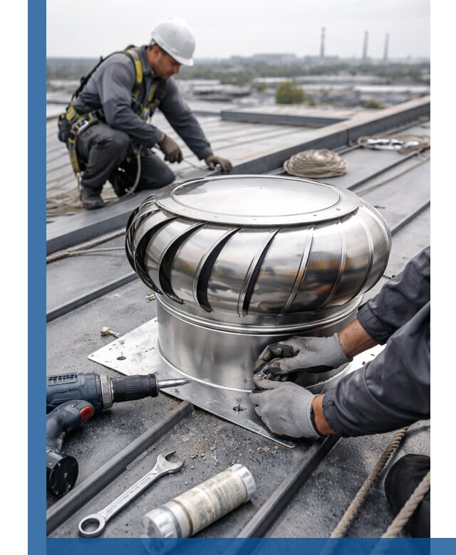 Установка дефлекторов на кровле в Арсеньеве профессионально