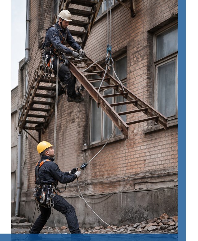 Демонтаж пожарной лестницы в Арсеньеве от 12336 р. | ВЫСОТНИК-Рсн