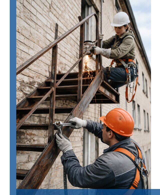 Ремонт и восстановление пожарных лестниц с выездом в Арсеньеве
