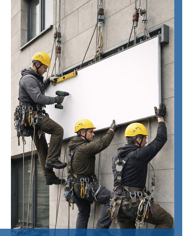 Монтаж рекламной вывески в Арсеньеве от 8224 р. | ВЫСОТНИК-Рсн