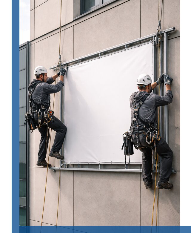 Монтаж наружной рекламной вывески в Арсеньеве под ключ