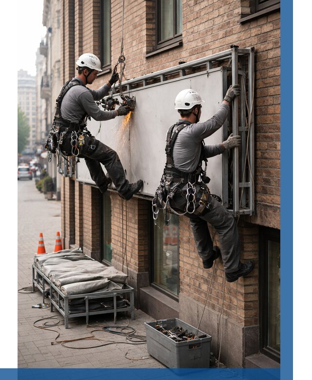 Демонтаж рекламной вывески в Арсеньеве от 6682 р. | ВЫСОТНИК-Рсн