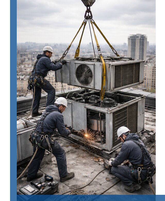 Демонтаж крышной установки в Арсеньеве любой сложности