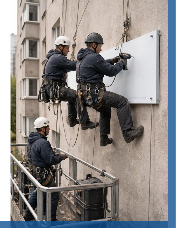 Монтаж табличек и указателей в Арсеньеве от 3598 р. | ВЫСОТНИК-Рсн