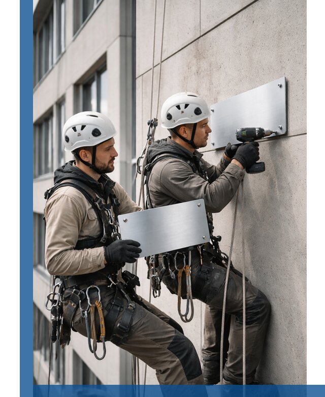 Монтаж табличек и указателей в Арсеньеве для зданий и сооружений