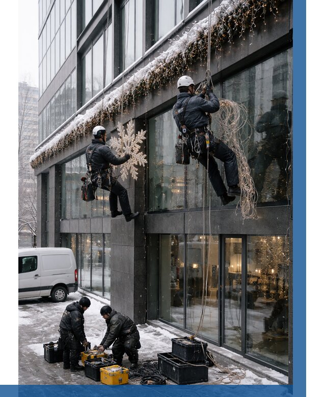 Демонтаж новогоднего оформления в Арсеньеве от 5654 р. | ВЫСОТНИК-Рсн