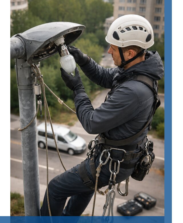 Замена ламп на высоте в Арсеньеве от 2570 р. | ВЫСОТНИК-Рсн